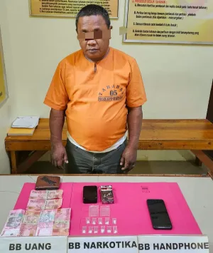Polsek Kampar Kiri Hilir Tangkap Warga Koto Damai, Sita 11 Paket Sabu-sabu 