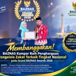 Membanggakan! BAZNAS Kampar Raih Penghargaan Pengelola Zakat Terbaik Tingkat Nasional pada Grand BAZNAS Awards 2026